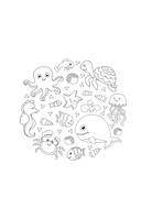 Бескрайний океан. Раскраска антистресс — фото, картинка — 4