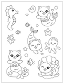 Аниме-раскраски с наклейками. Кавайные котики — фото, картинка — 4