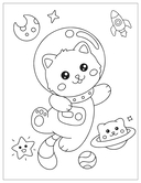 Аниме-раскраски с наклейками. Кавайные котики — фото, картинка — 5