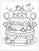 Аниме-раскраски с наклейками. Сладости — фото, картинка — 3