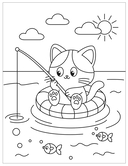 Милые раскраски. Котики — фото, картинка — 1