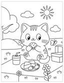 Милые раскраски. Котики — фото, картинка — 3