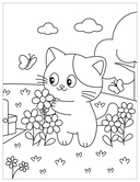 Милые раскраски. Котики — фото, картинка — 4