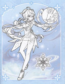 Genshin Impact. Рисуем героев игры (оранжевая) — фото, картинка — 1