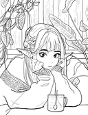 Art Book. Impressed by Anime-girls. Раскраска — фото, картинка — 6