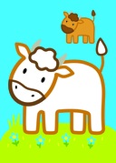 Раскраска с цветным контуром. Петух — фото, картинка — 1