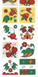 Раскраска с наклейками. Росписи. Пермогорская роспись — фото, картинка — 2