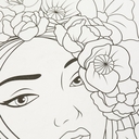 Романтичные образы. Раскраска — фото, картинка — 4