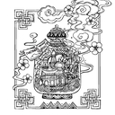 Путешествие по Азии. Раскраска — фото, картинка — 1