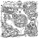 Путешествие по Азии. Раскраска — фото, картинка — 6