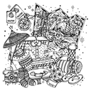 Путешествие по Азии. Раскраска — фото, картинка — 8