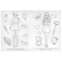 Манга-девочки. Раскраска — фото, картинка — 2