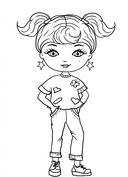 Раскраска с блестящими наклейками. Модницы — фото, картинка — 2